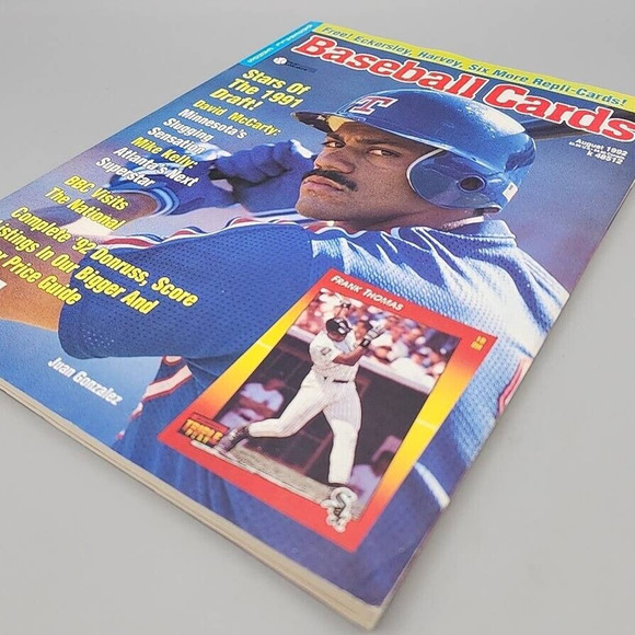 Baseball Cards Magazine Vintage Issue August 1992 Frank Thomas 8 Trading Cards - Picture 3 of 7